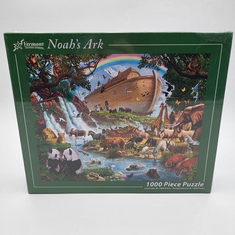 Vermont Christmas Company Noah's Ark 1000 Piece Puzzle 30x24 Made in USA‎